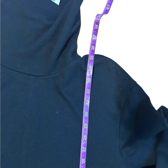 NWT Zara Black Turtleneck Knit Midi Dress Size Medium Classic - Picture 3 of 6